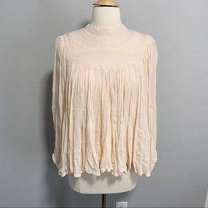 Much et mouchette Embroidered crinkle blouse M